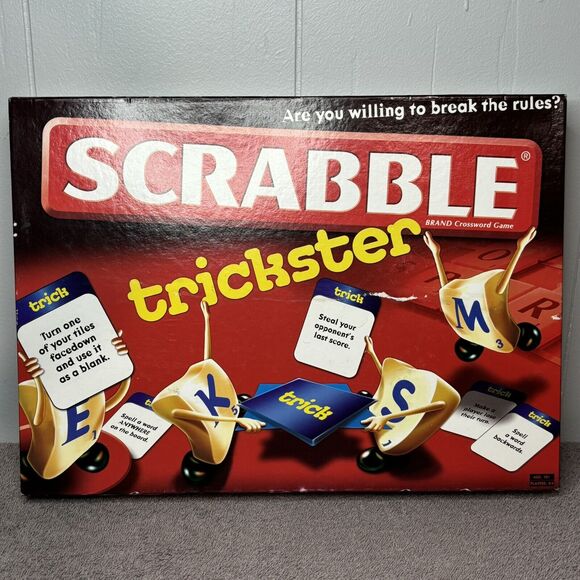 Scrabble Trickster Crossword Game Mattel Complete 2010 Preowned Good Condition - Picture 1 of 13